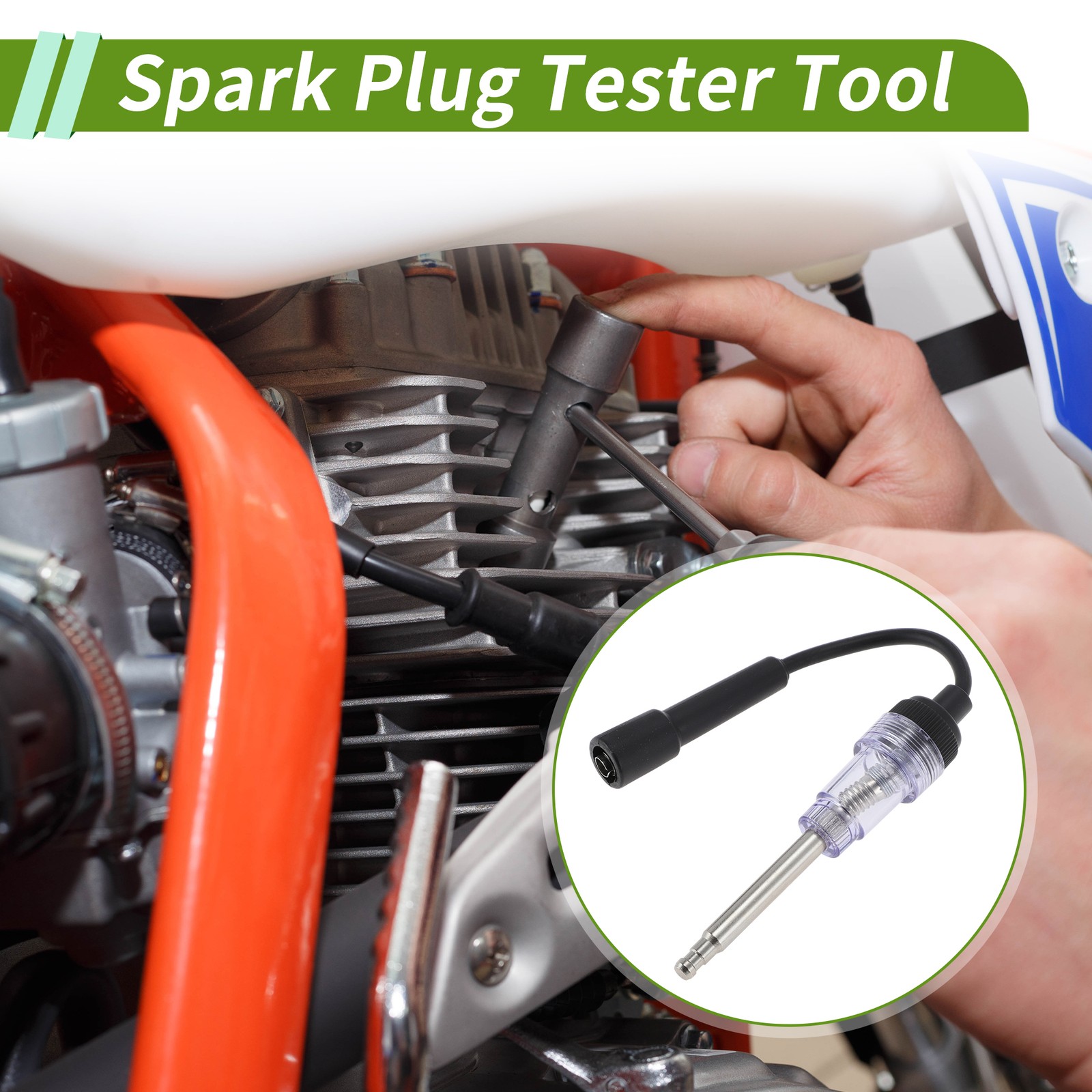 Spark Plug Tester Ignition Plastic Black Transparent for Car Engine Tune-Up