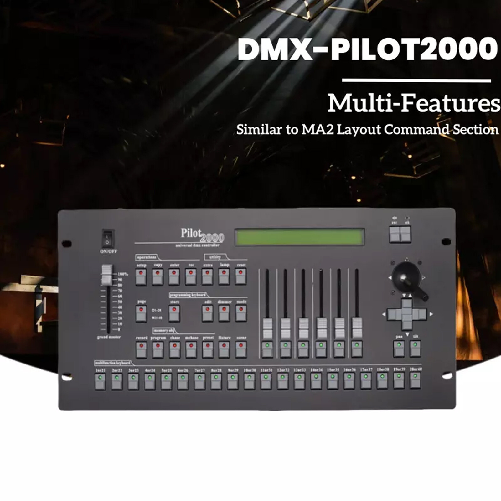 Pilot-2000 DMX Controller Stage Effects Lighting Console DMX Console
