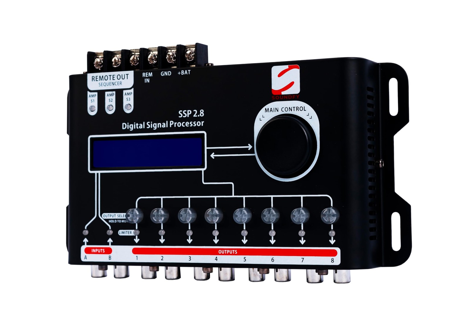 SSP 2.8 Digital Signal Processor & Equalizer – 15-Band Graphic EQ, 2 Input/8 Out