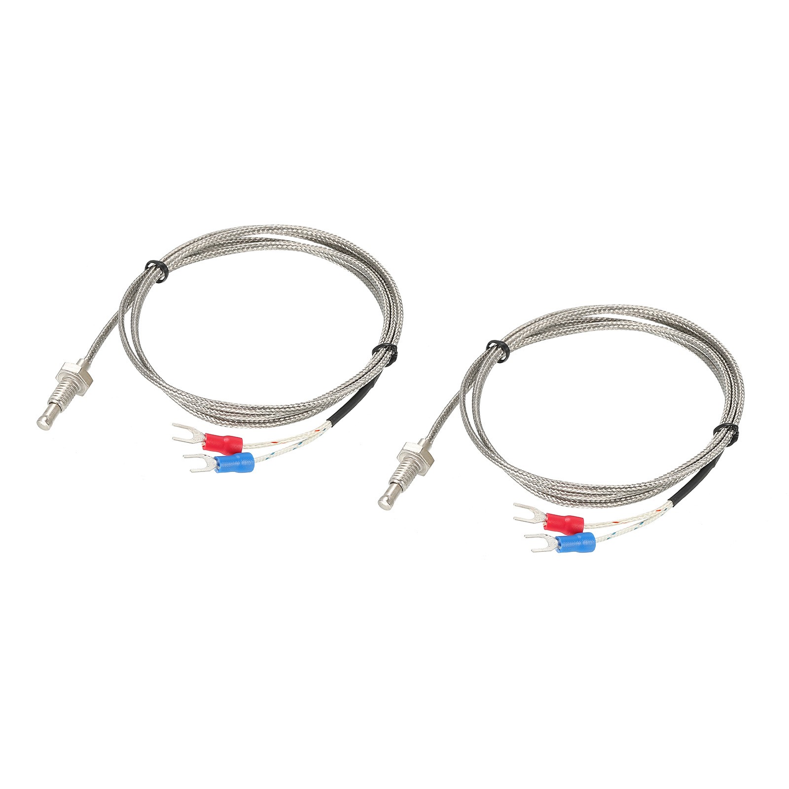 K Type Temperature Sensor 2pcs M6 Thermocouple 1.5m 0 to 800°C(32 to 1472°F)