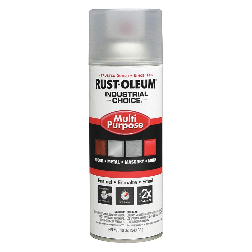 RUST-OLEUM 1610830 Spray Paint,Crystal Clear,12 oz. 6KN84