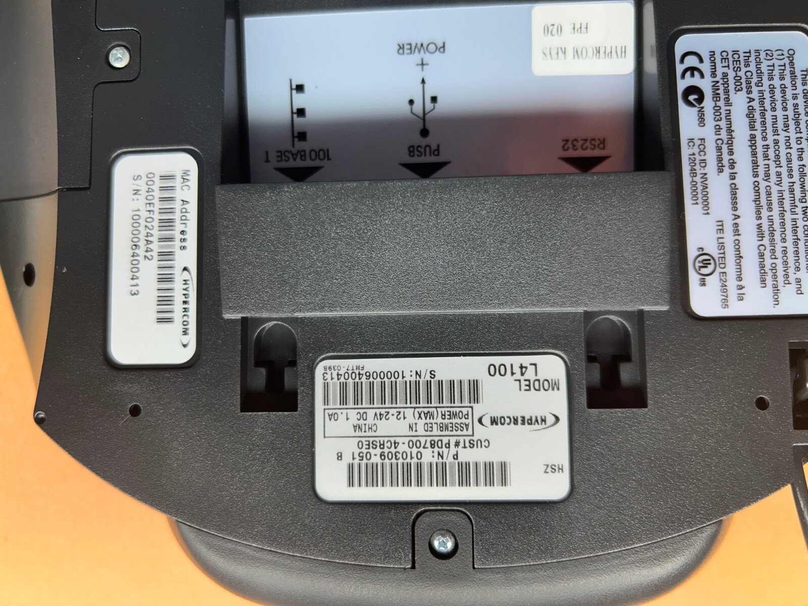 Symbol PD8700-4CRSE0 Hypercom L4100 Demo unit complete