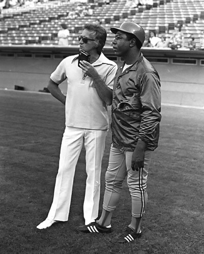 Milwaukee Brewers Bob Uecker and Hank Aaron Photo