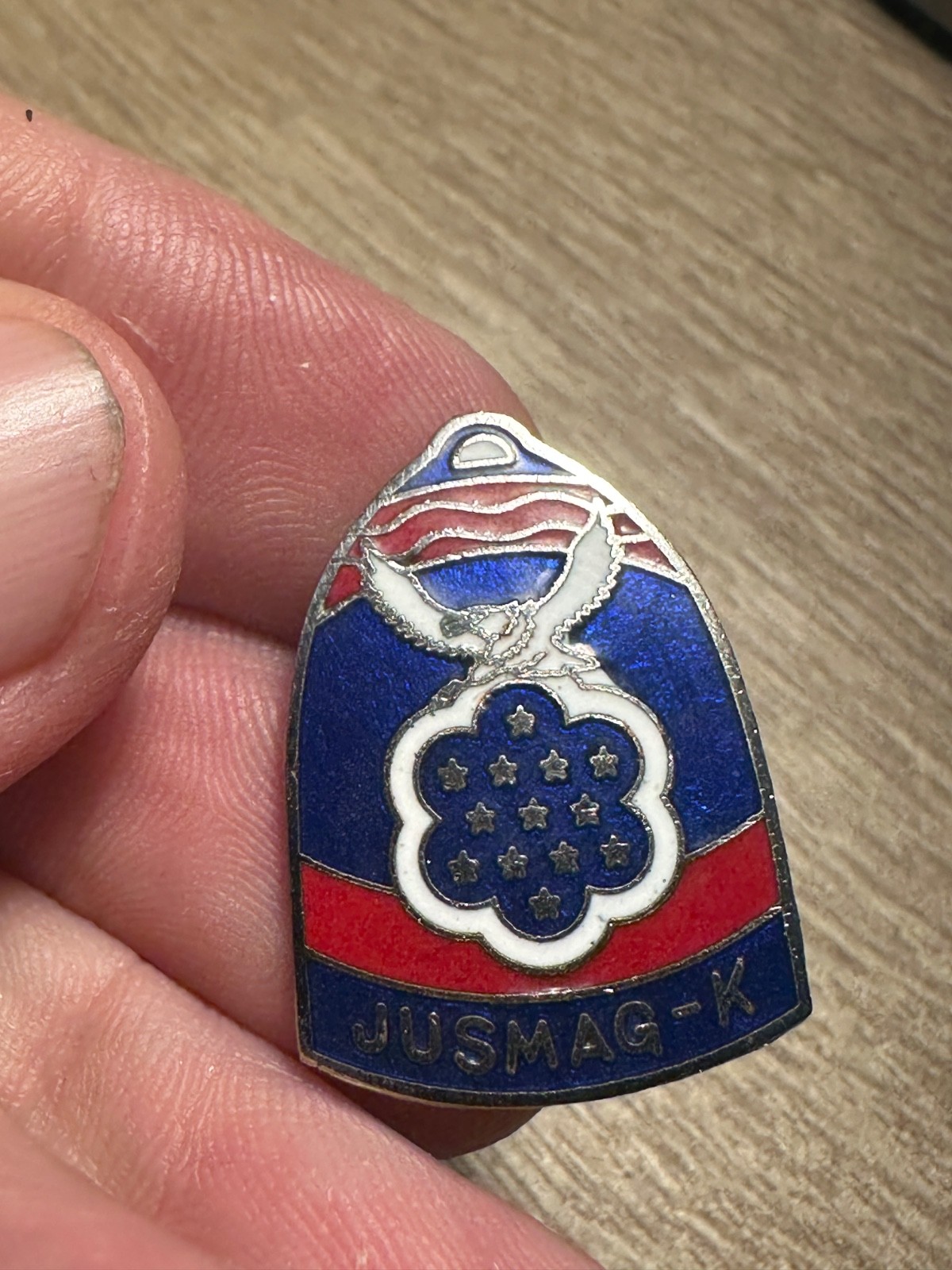 Vintage US Army JUSMAG DI Screw Back