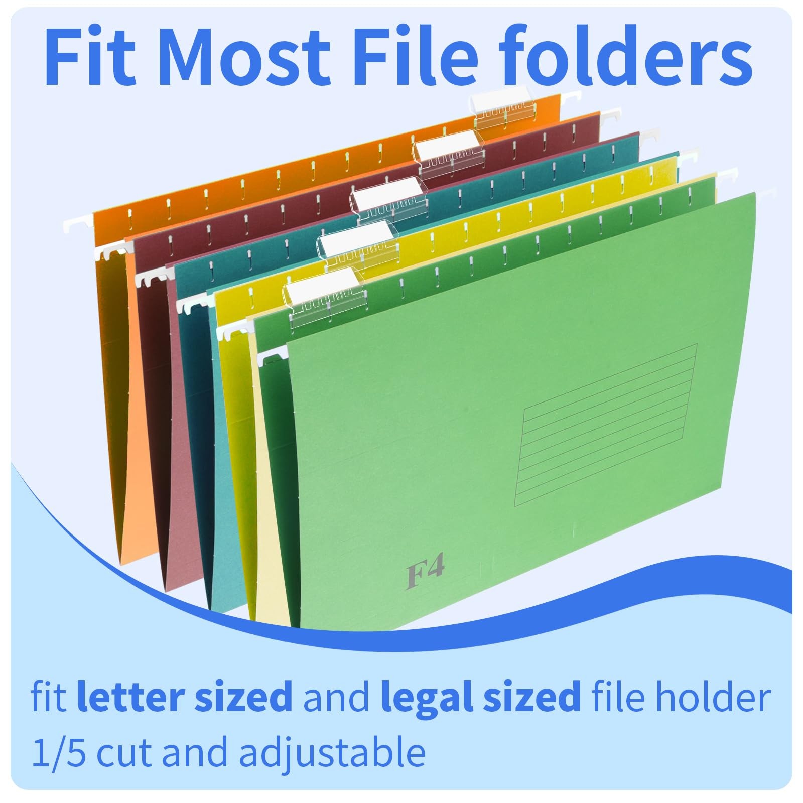 Reastar Hanging File Folder Tabs, 120 Pcs File Folder Tabs and 200 Pcs Insert...