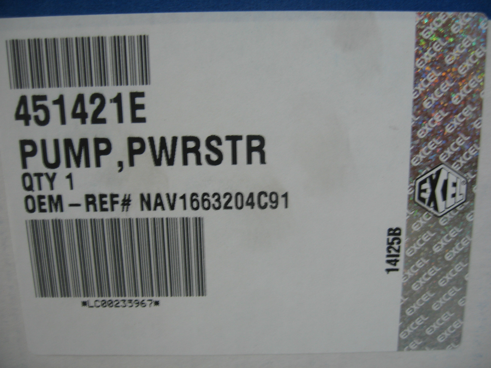 Power Steering Pump RH Rotation for International Excel# 451421E Ref# 1663204C91