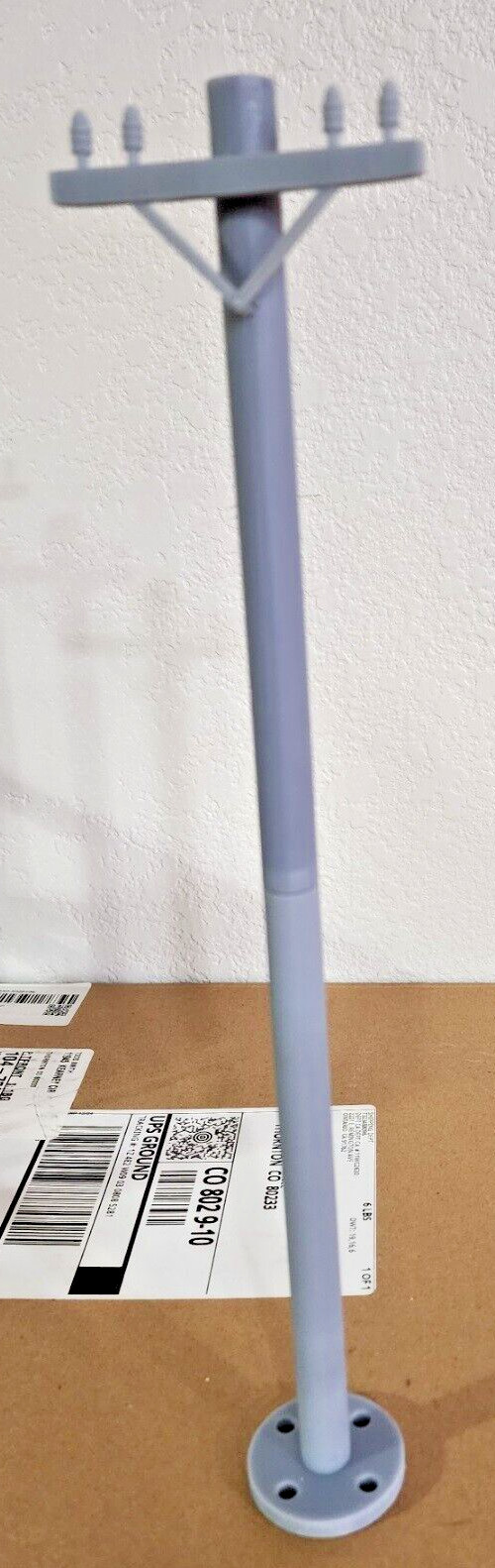 Telephone Pole Single Arm With Bracing 25' G Scale Model Train Accessory
