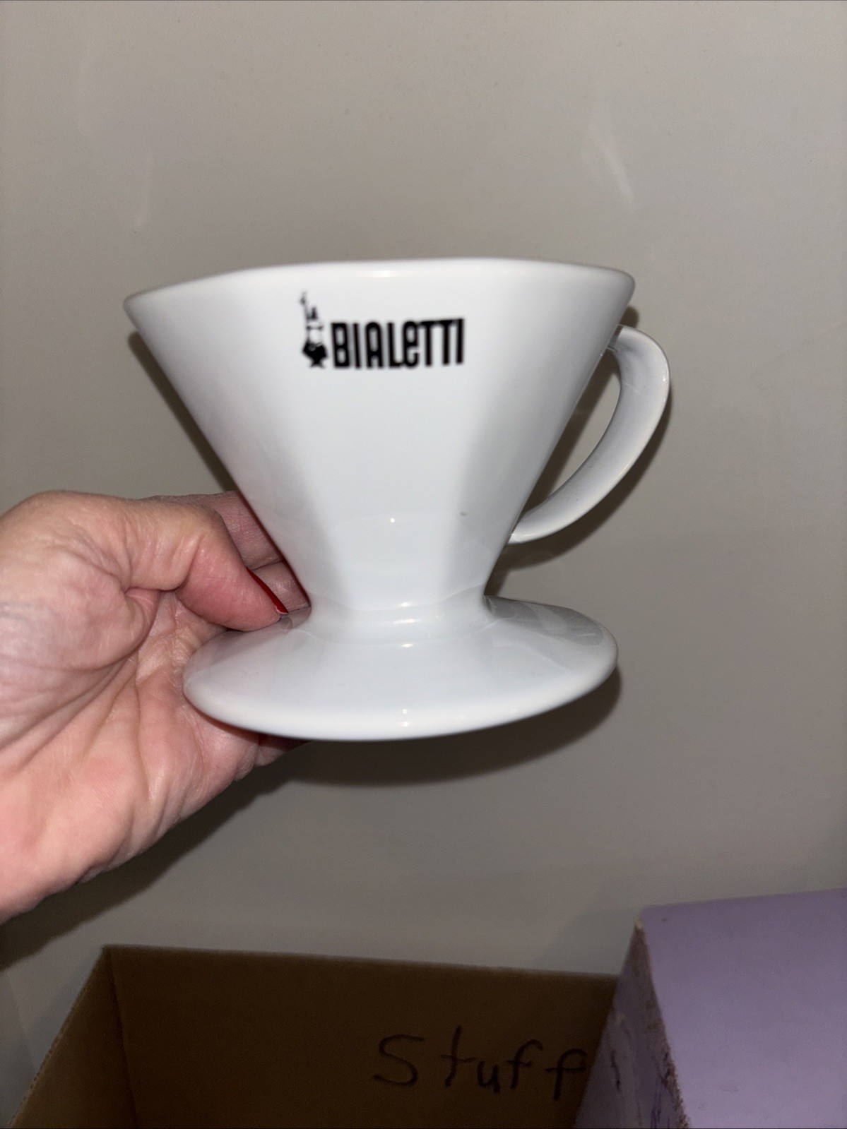 Bialetti White Ceramic Coffee Pourover Dripper