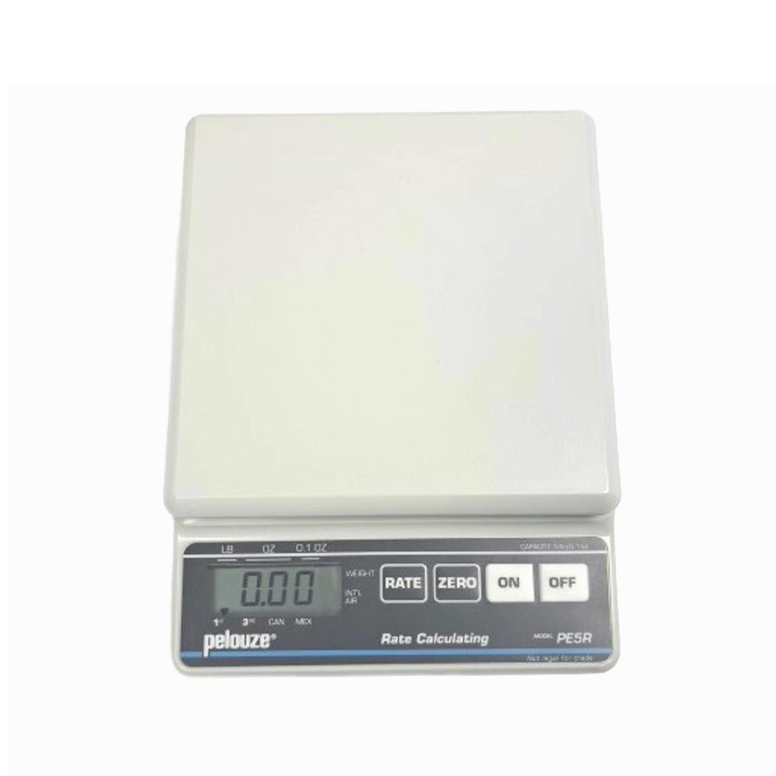 Pelouze PE5R Digital Postal Scale Rate Calculating 5lb Capacity White Shipping