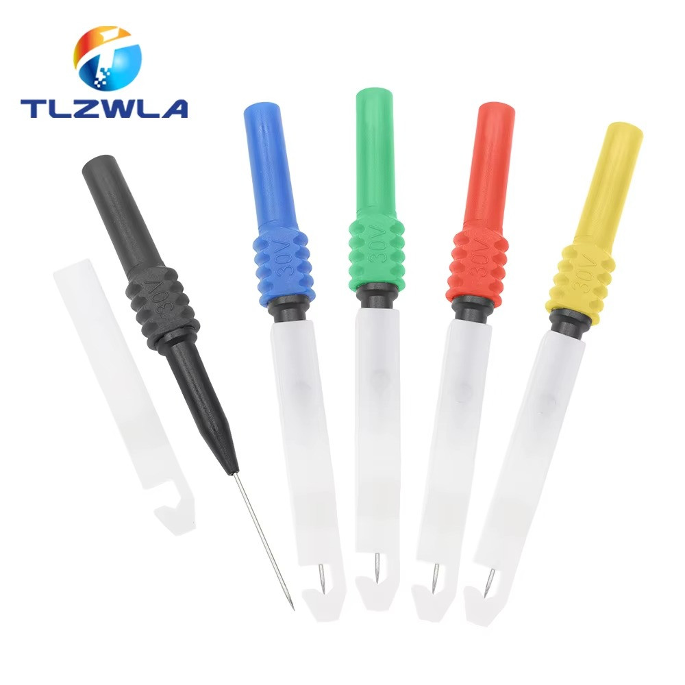 Each Color 5Pcs Multimeter Test Probe Wire Piercing Diagnostic Needle Tool Set