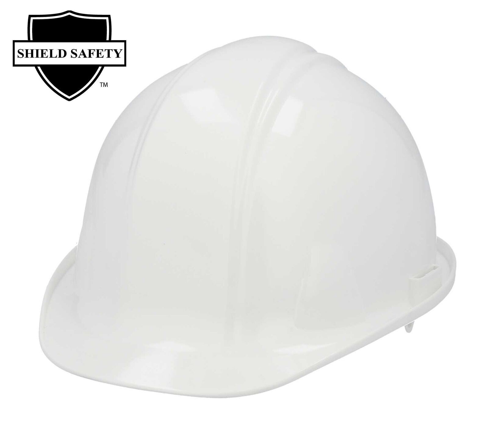 White HDPE Hard Hat Ansi Type 1 Class E - 4 Point Ratchet Headband 1 Each