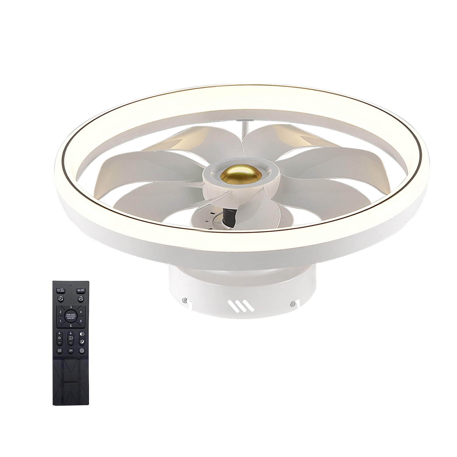 20" Ceiling Fans w/ Remote Light Dimmable Low Profile Ceiling Fan Light for Home