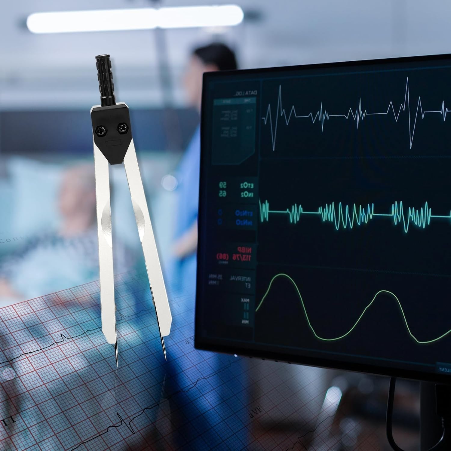 Calibrador de ECG, calibrador de ECG, divisor de electrocardiograma para