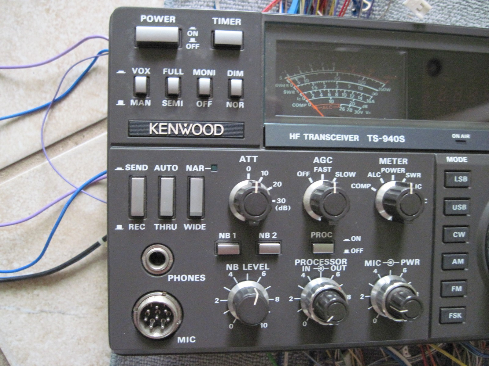 Kenwood TS-940S FRONT PANEL complete less sub display in Very Nice shape