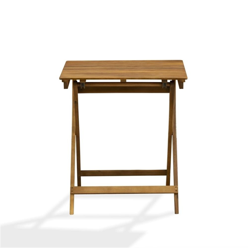 BSETQNA Selma Square Outdoor Table Made of Acacia Wood in Natural Oil finish