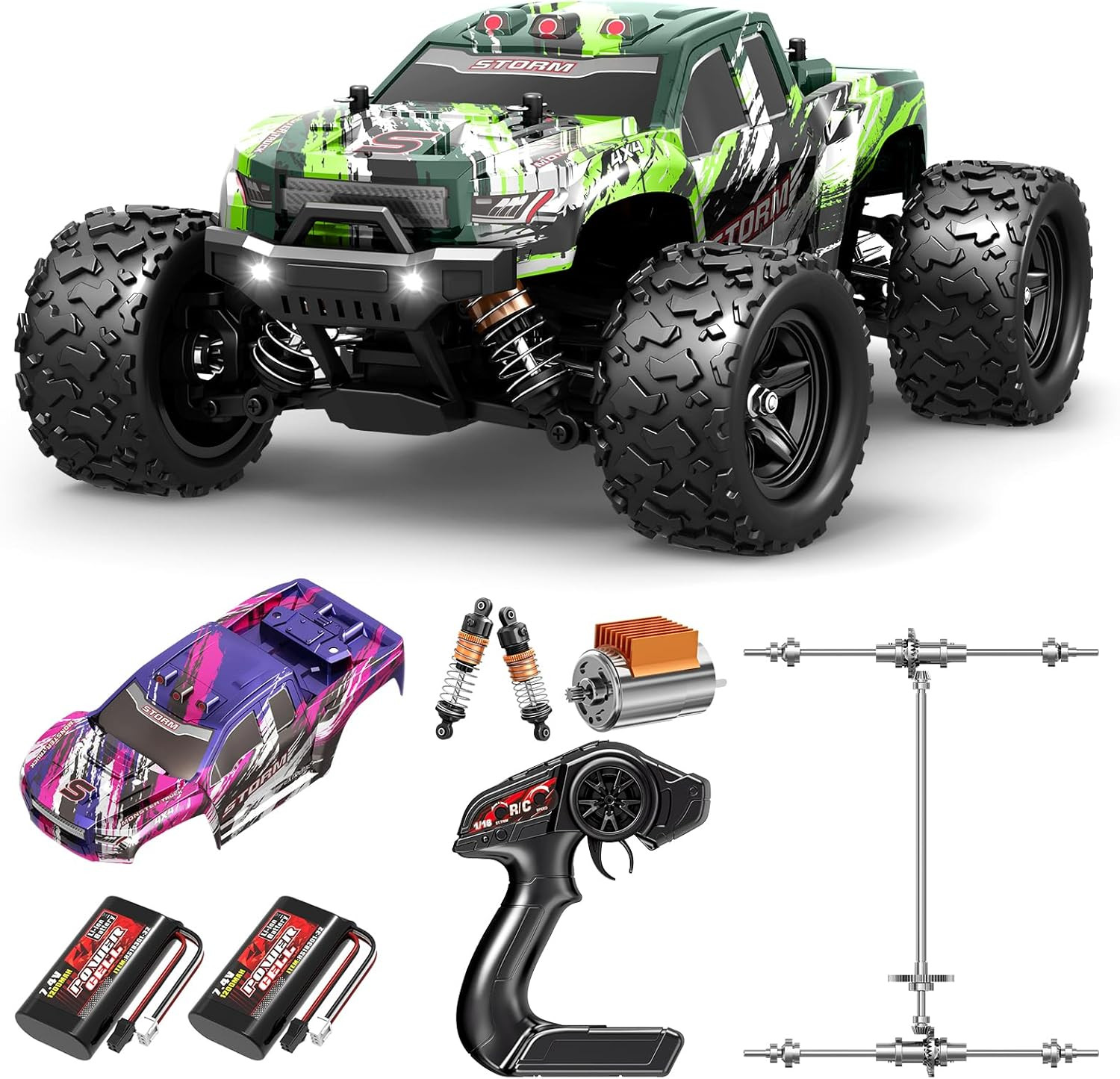 1:18 All Terrain RC Car for Adults & Boys (HS18305), 4WD Off-Road RC Truck High