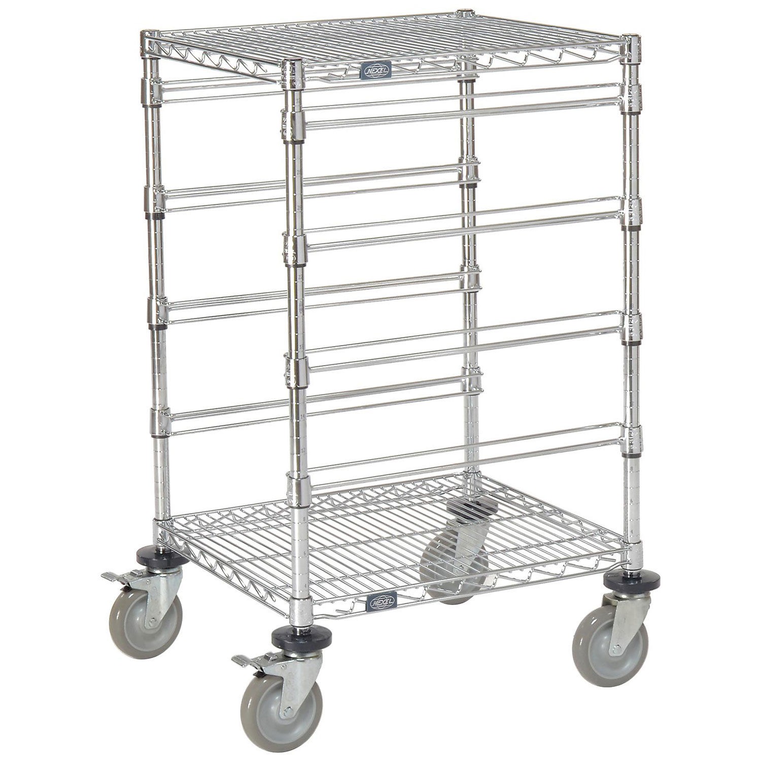 Global Industrial 4 Level Chrome Wire Cart 21"L x 24"W x 45"H