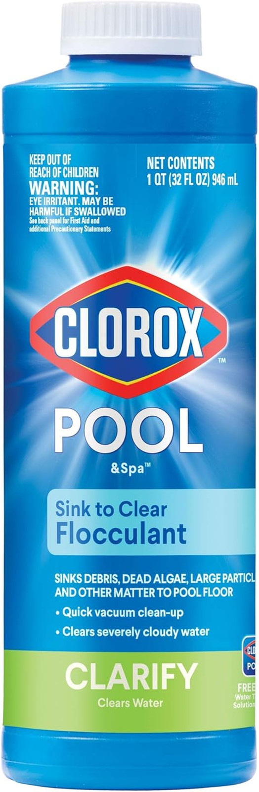 Clorox® Pool&Spa™ Swimming Pool Sink to Clear Flocculant, Sinks Debris, Dead Alg