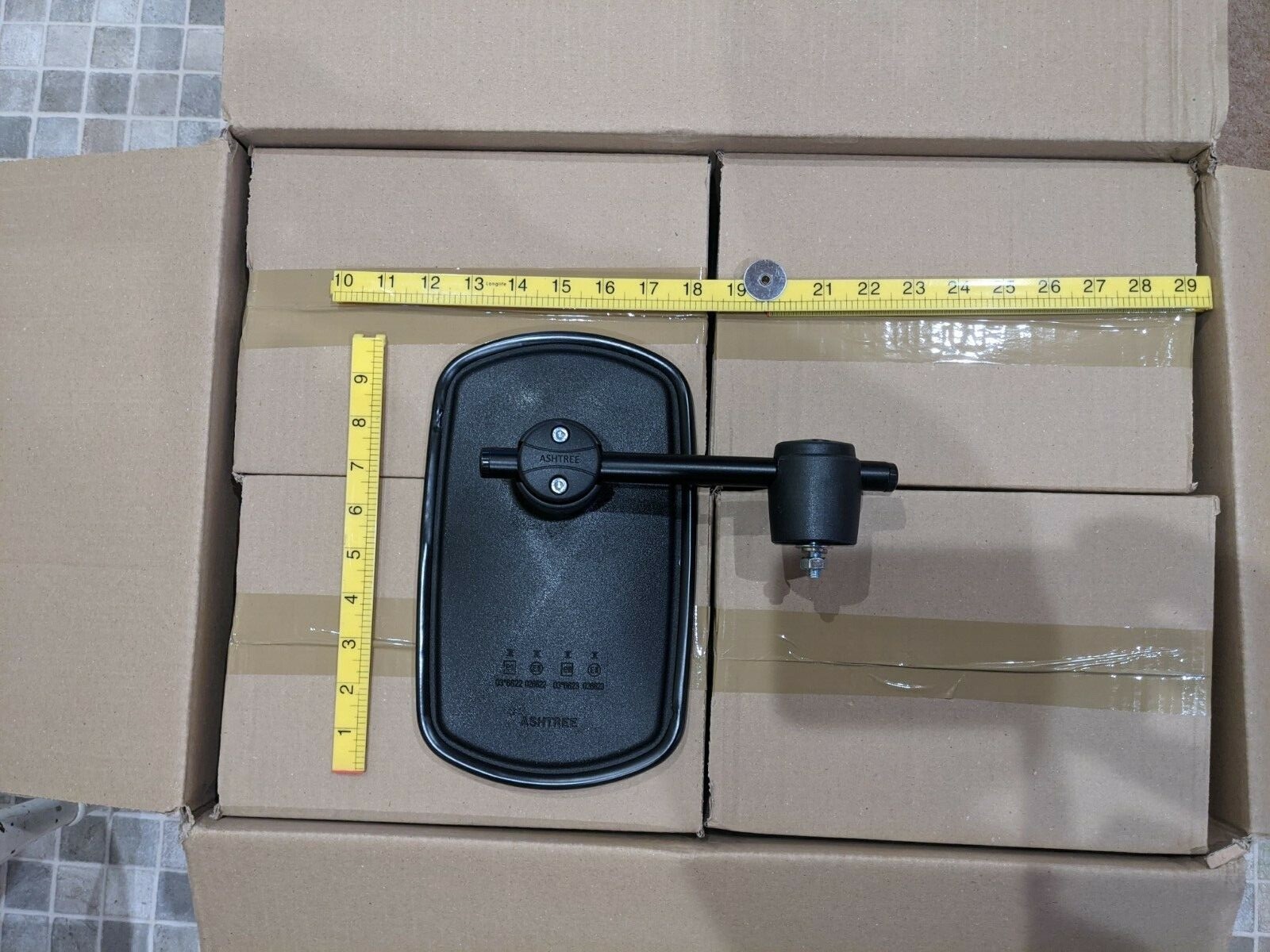 Mirror with arm 10 x 6 Fits Plant Forklift JCB 3CX Telehandler Case Dumper