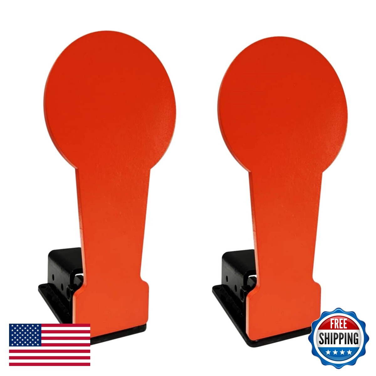 Atflbox 2Pcs 3/8" AR500 12.8" Classic Popper Steel Target 6" Auto Reset