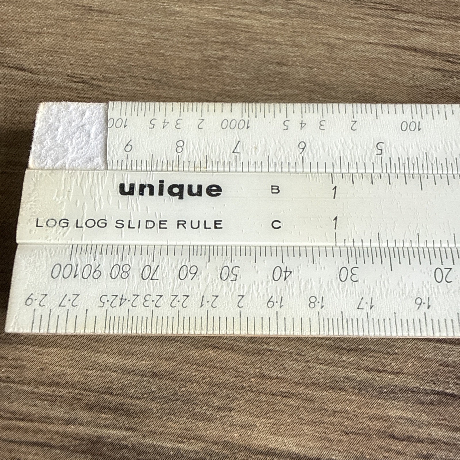 Unique Log-log Slide Rule - Made In England Vintage Collectable with pouch