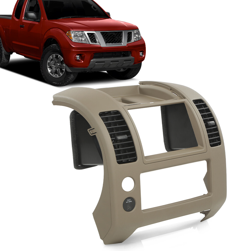 Center Dash Console Instrument Panel Bezel Beige Fit For 05-20 Nissan Frontier