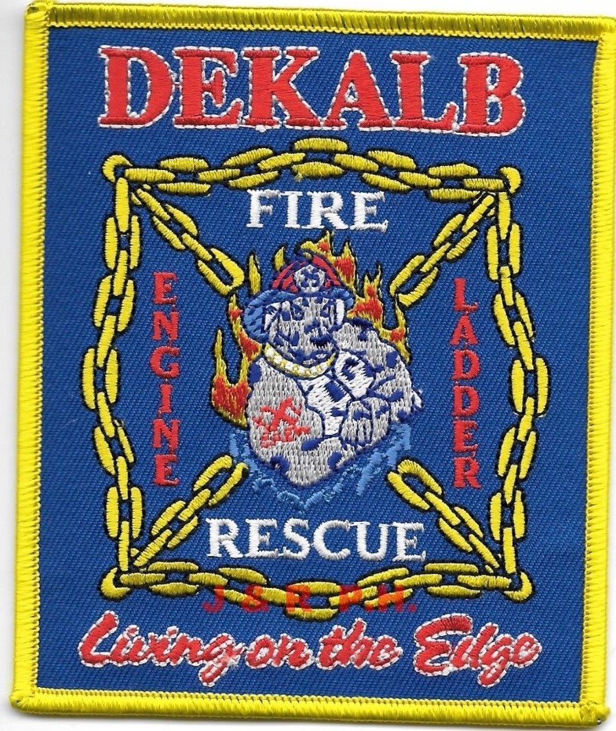 Dekalb County  Company-25, GA  "Living on Edge"  (3.75" x 4.5" size)  fire patch