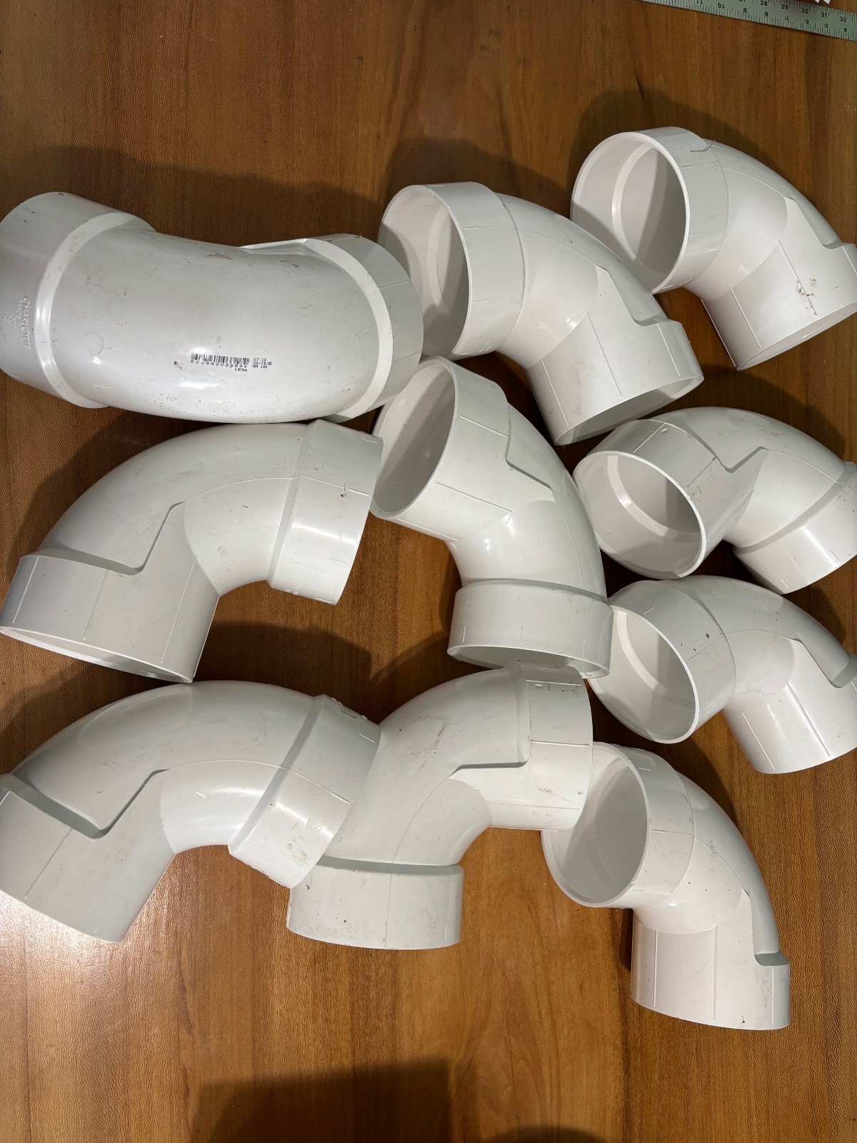 10 Pack  - Charlotte Pipe 4 in. PVC DWV 90-Degree Hub x Hub Elbow