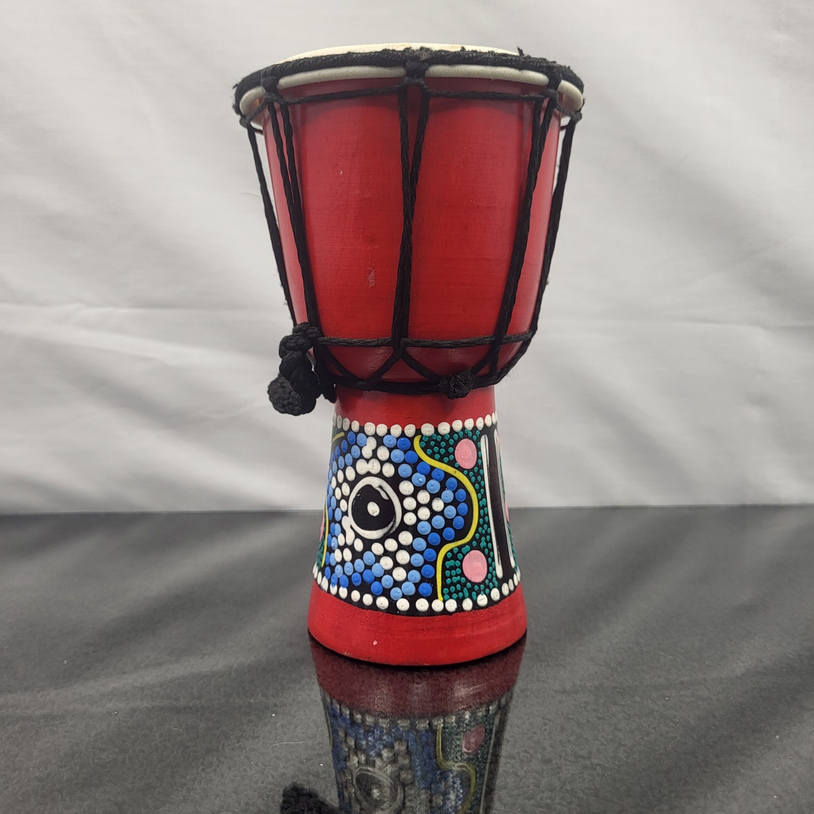4 Inch Djembe African Hand Drum Mahogany Standard Goat Skin Drumhead Kk20