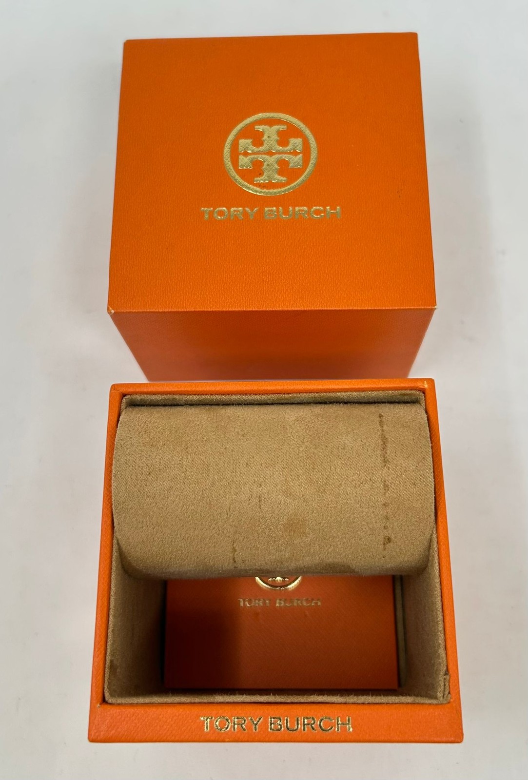Tory Burch Orange Watch Box Presentation Display Storage Case