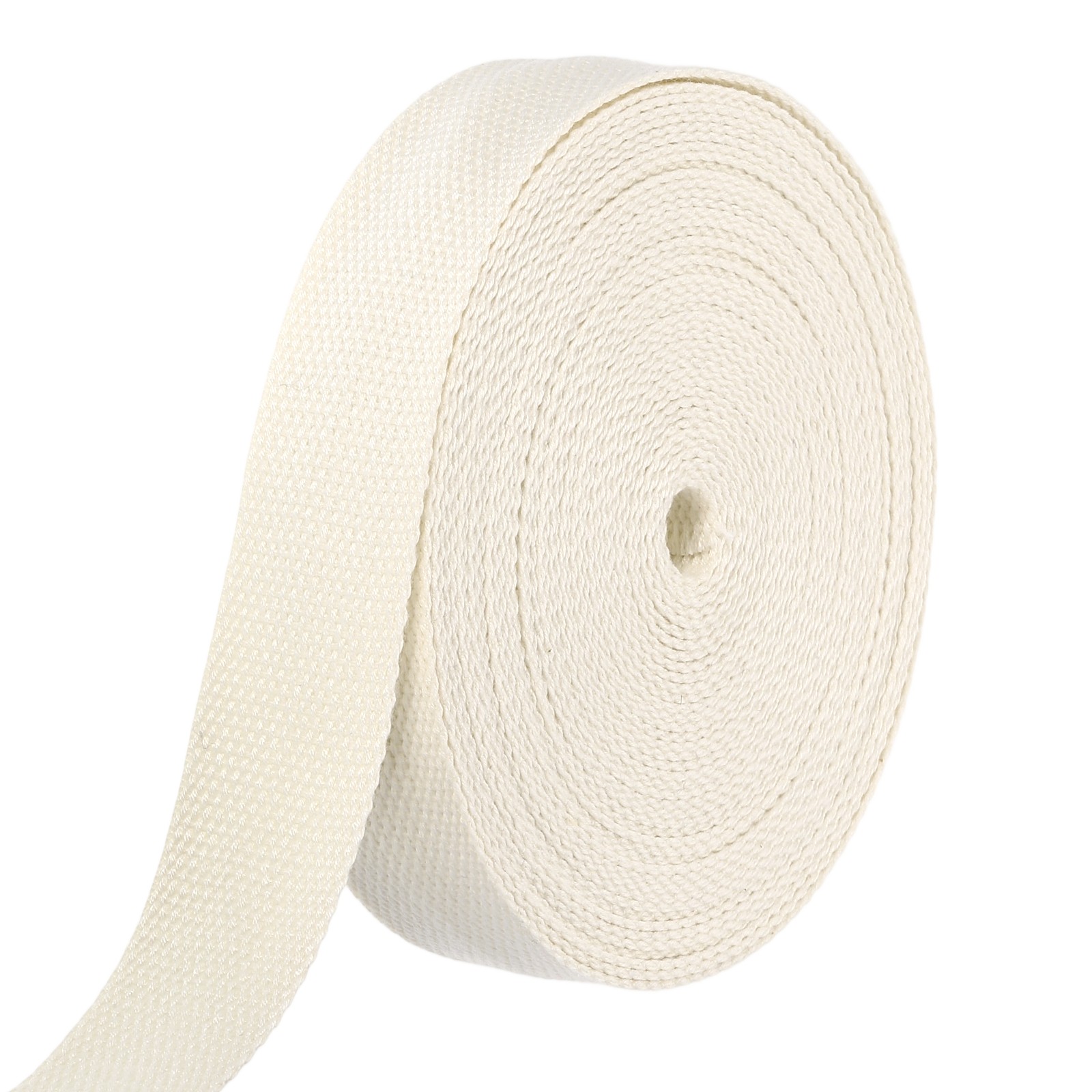 Cotton Webbing 1.3 Inch 11 Yard Polyester Cotton Webbing Strap, Beige