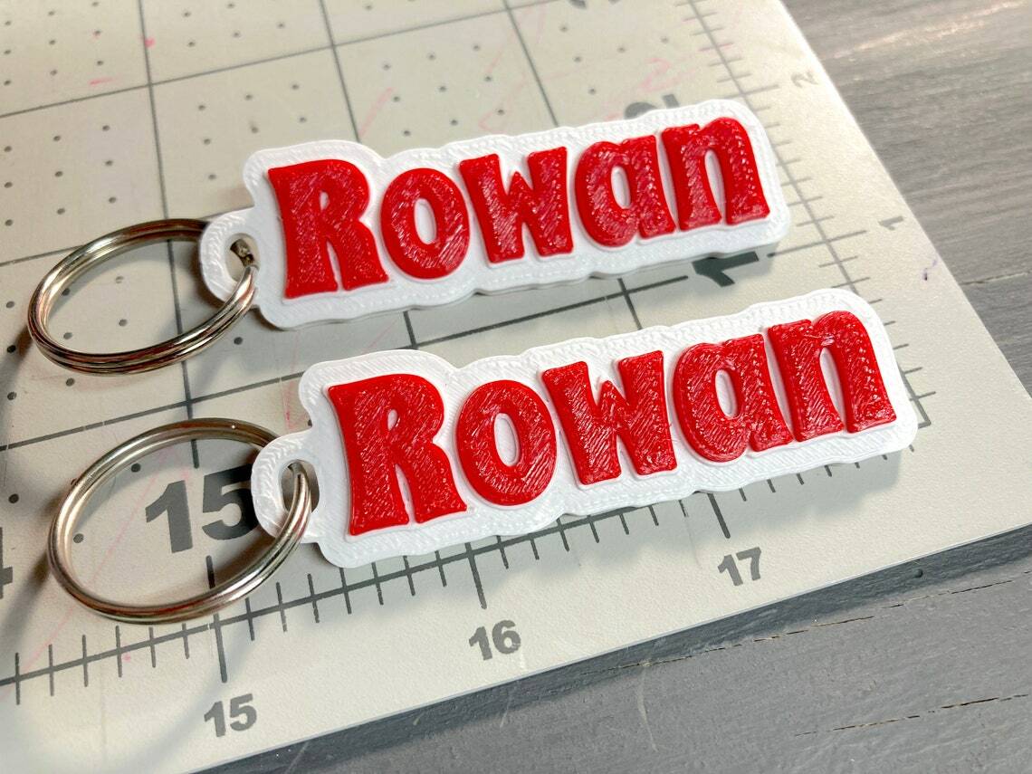 Custom Name Keychain, Zipper Pull, Personalized & 3D Printed