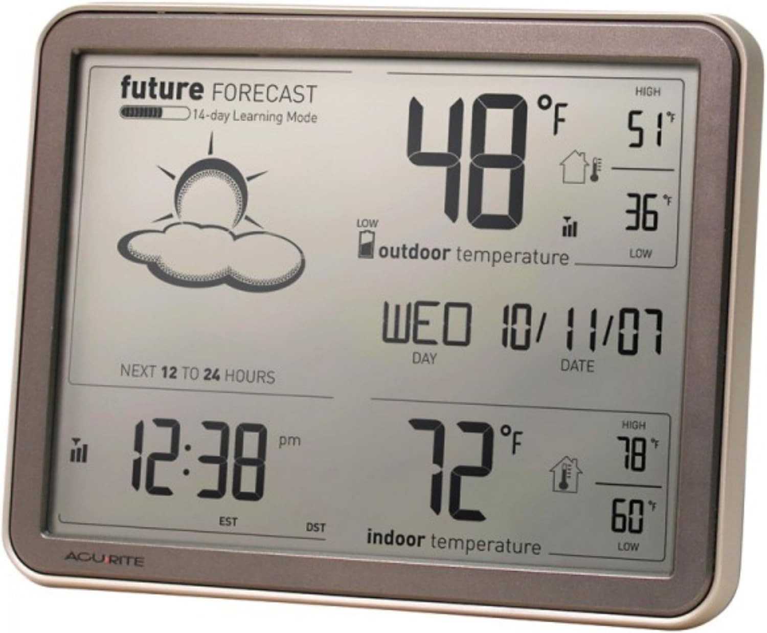 Self-Learning Forecast Wireless Weather Station with Large Display and Atomic...