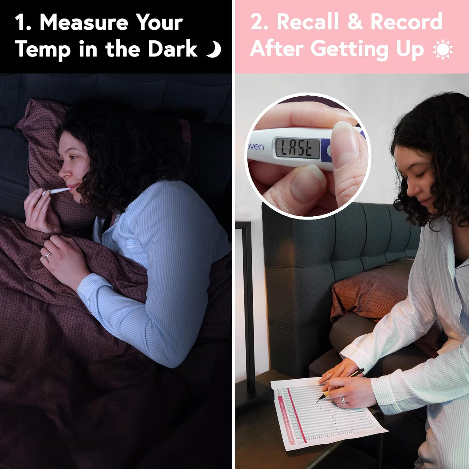 Digital Basal Body Thermometer, 1/100Th Degree High Precision, Quick 60-Sec Read