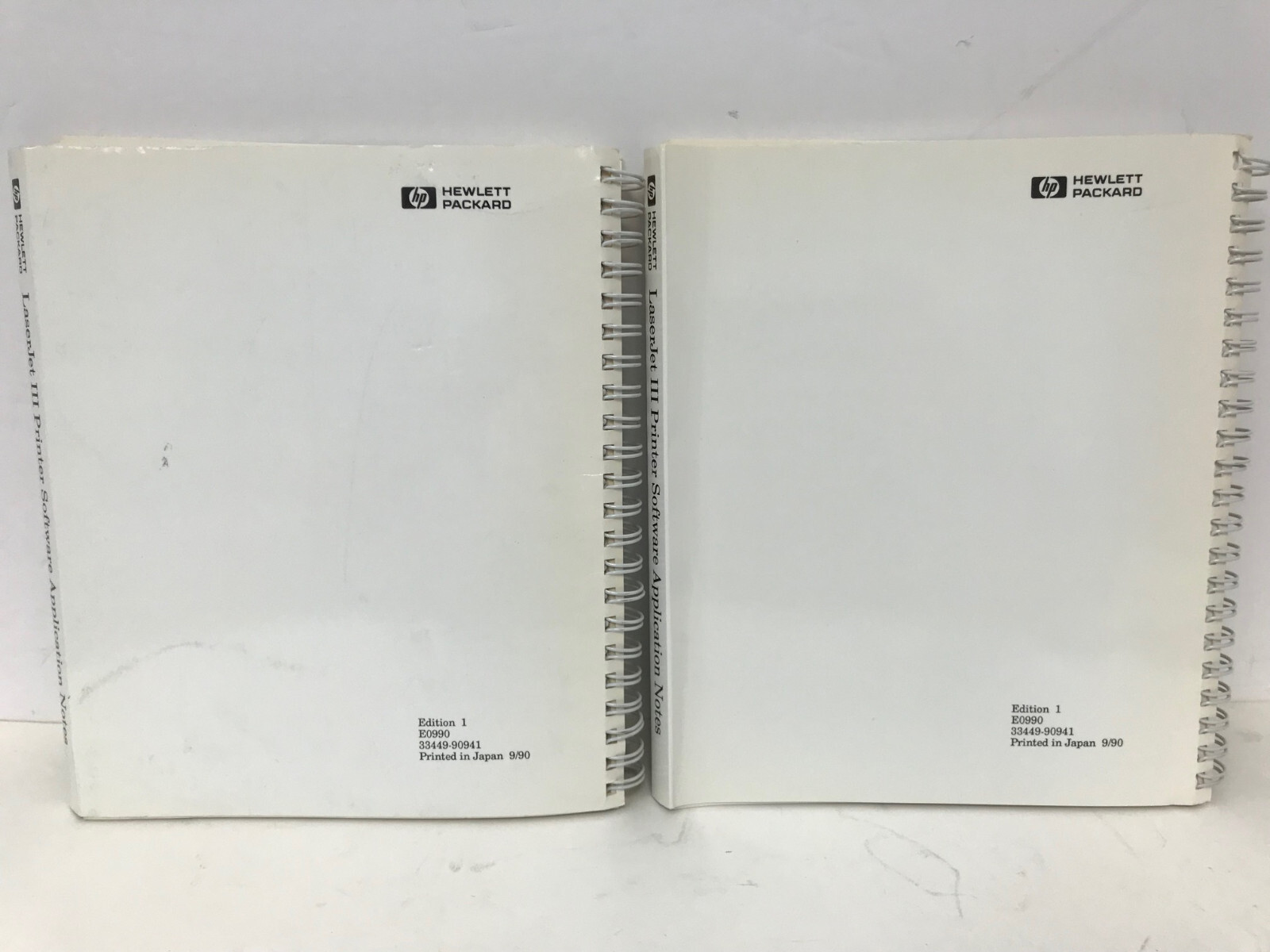 HP LASERJET III PRINTER USER'S MANUAL 33449-90901 & SOFTWARE APPLICATION NOTES