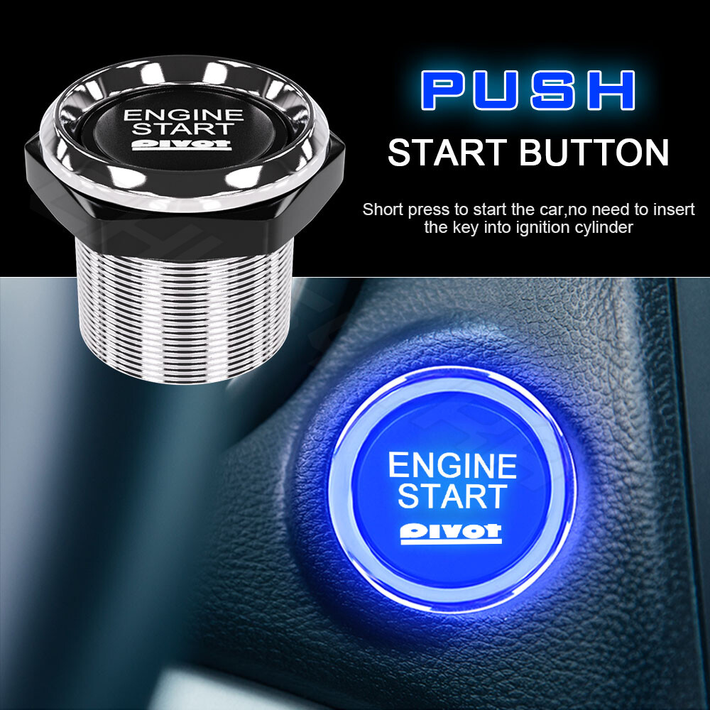 Universal 12V Start Engine Button Light Switch Push Start Ignition Switch