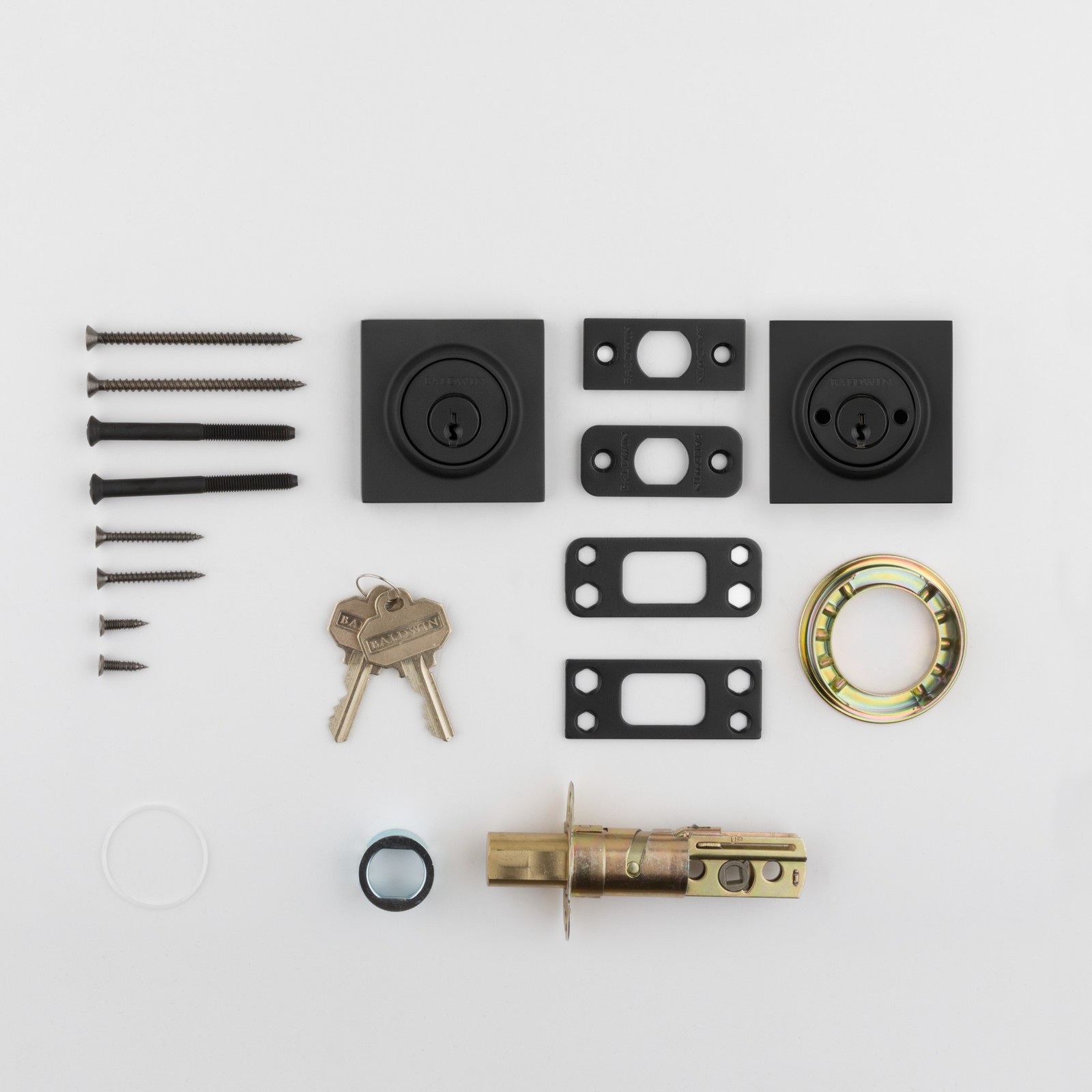 Baldwin DC.CSD Contemporary Square Standard C Keyway Double - Black