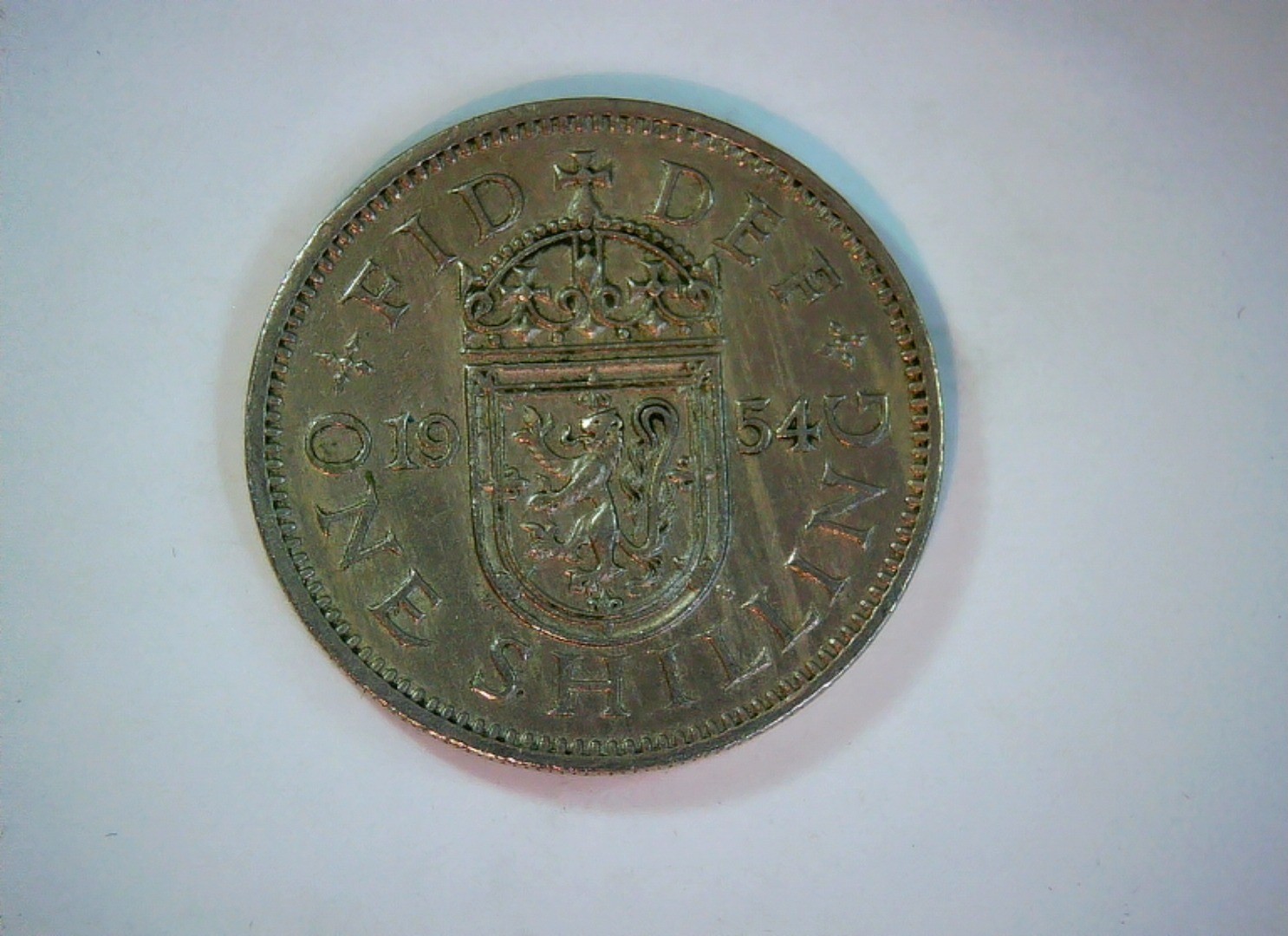 UK 1954 One Shilling Elizabeth II English Shilling (Lion on crown) Coin