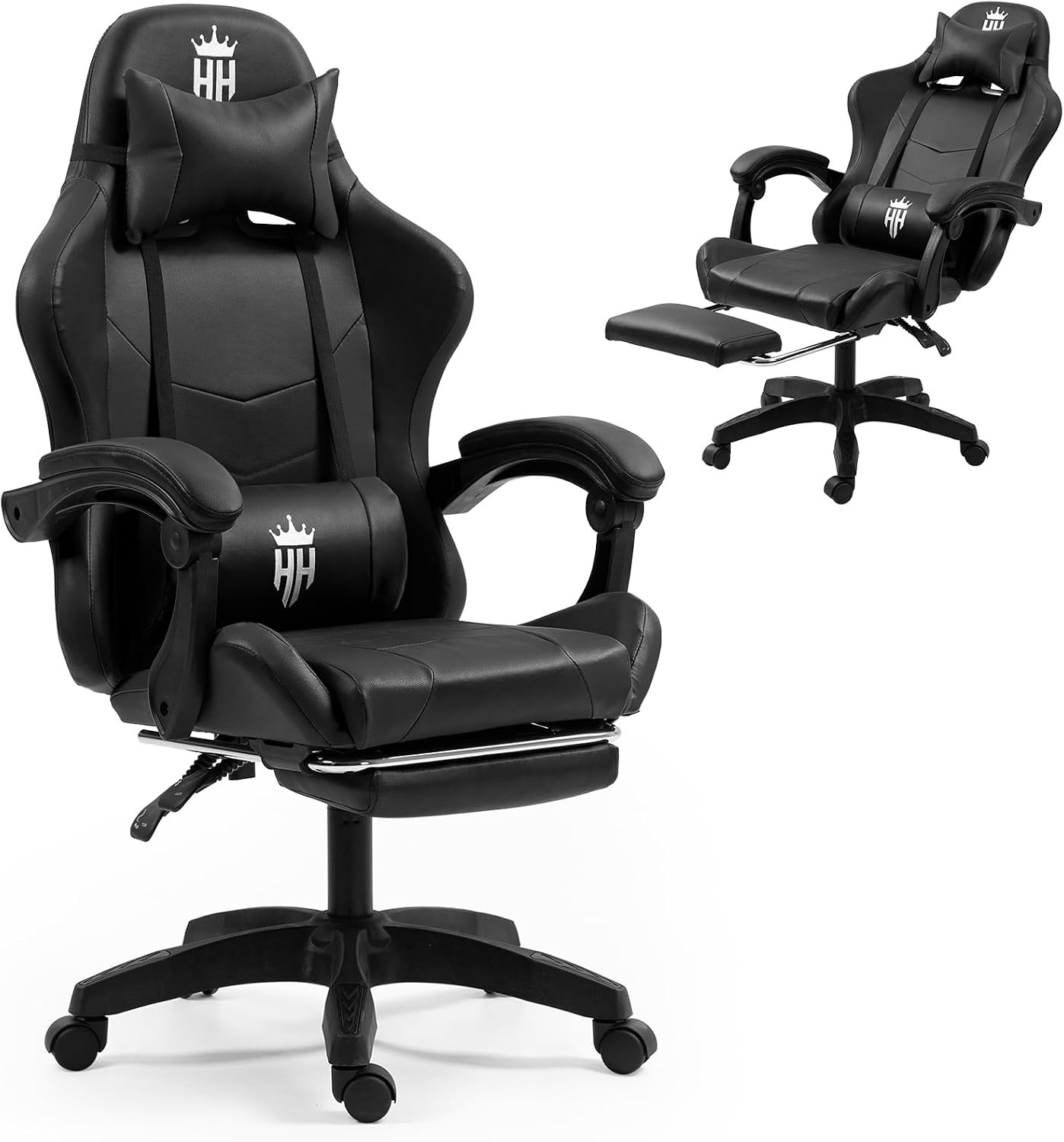 Gaming Chair with Footrest Ergonomic Computer Chair for Adult | Adjustable Headr