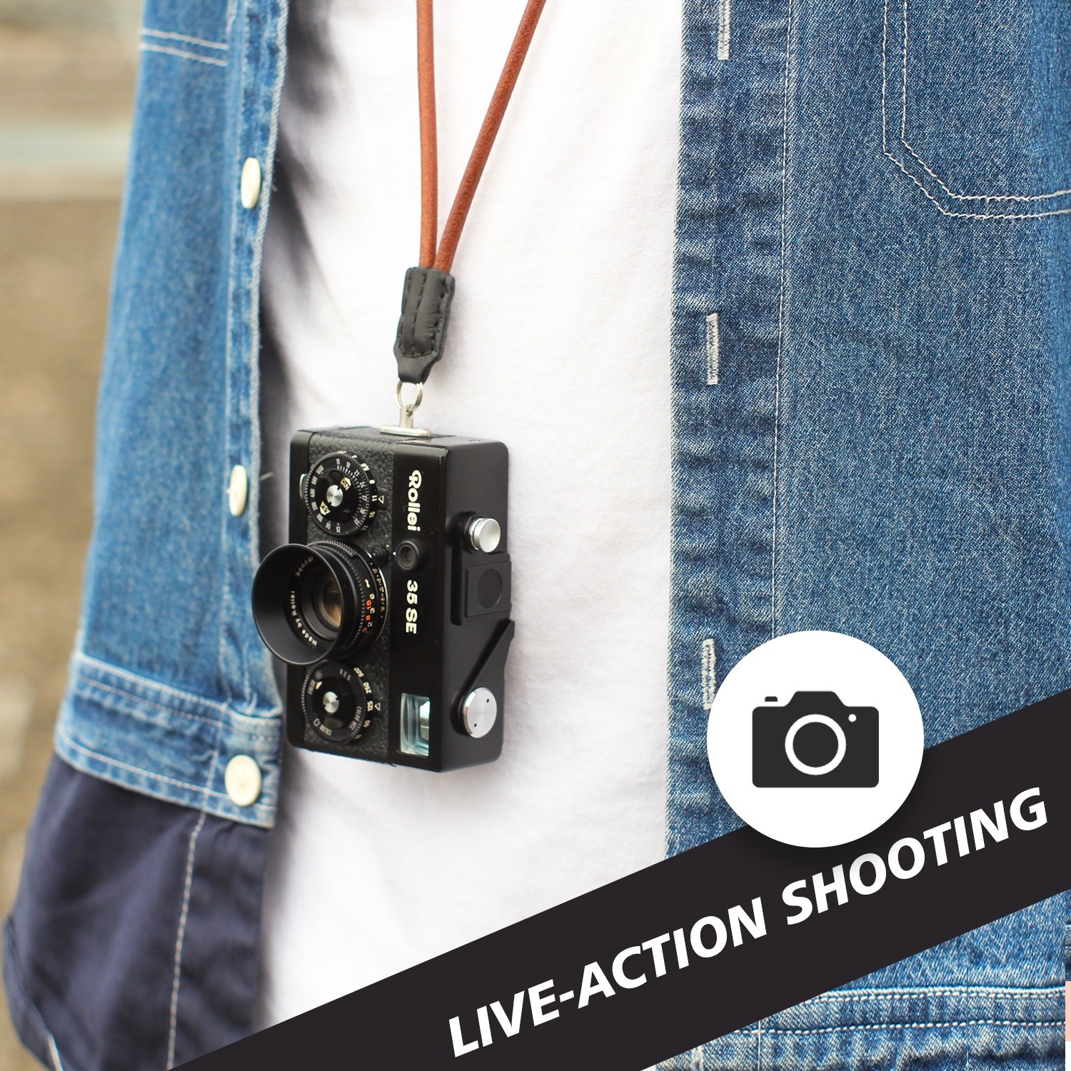 Leather Neck Shoulder Strap for Rollei 35 Series 35S 35T 35SE B35 Film Cameras