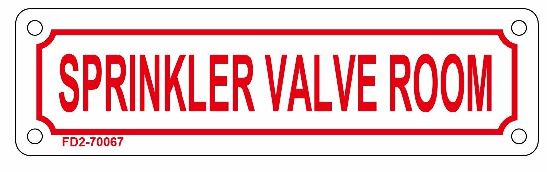 SPRINKLER VALVE ROOM SIGN ( ALUMINIUM 2X7 ) ref1020-REF24-1027