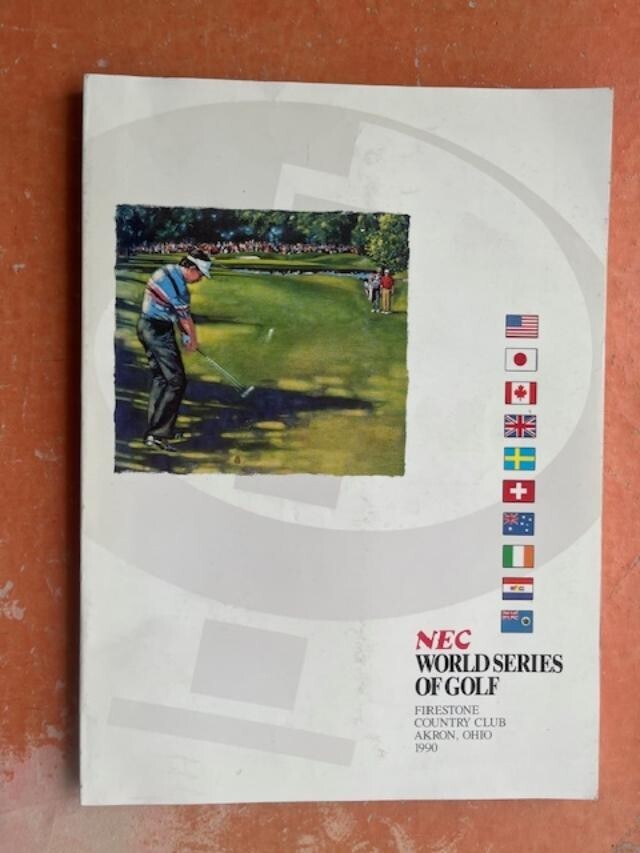 RARE!  1990  NEC  WORLD SERIES OF GOLF FRIRSTONE COUNTRY CLUB PROGRAM AKRON. OH