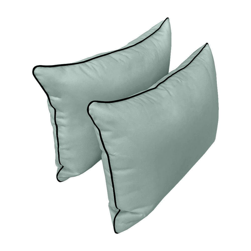 *COVER ONLY*-Style4 Outdoor Bolster Pillow Slipcover Contrast Trim Crib AD002