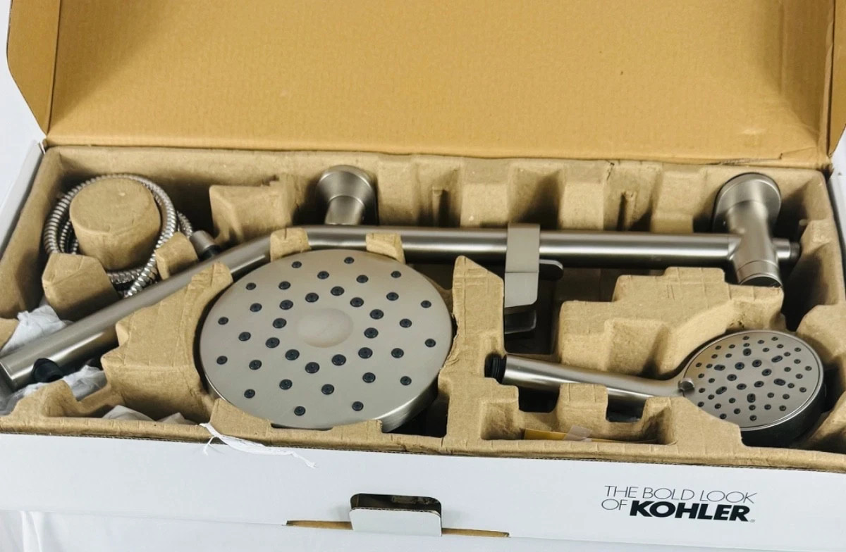 New Open Box – Kohler HydroRail 3in1 Multifunction Shower Column Kit Brushed Nic