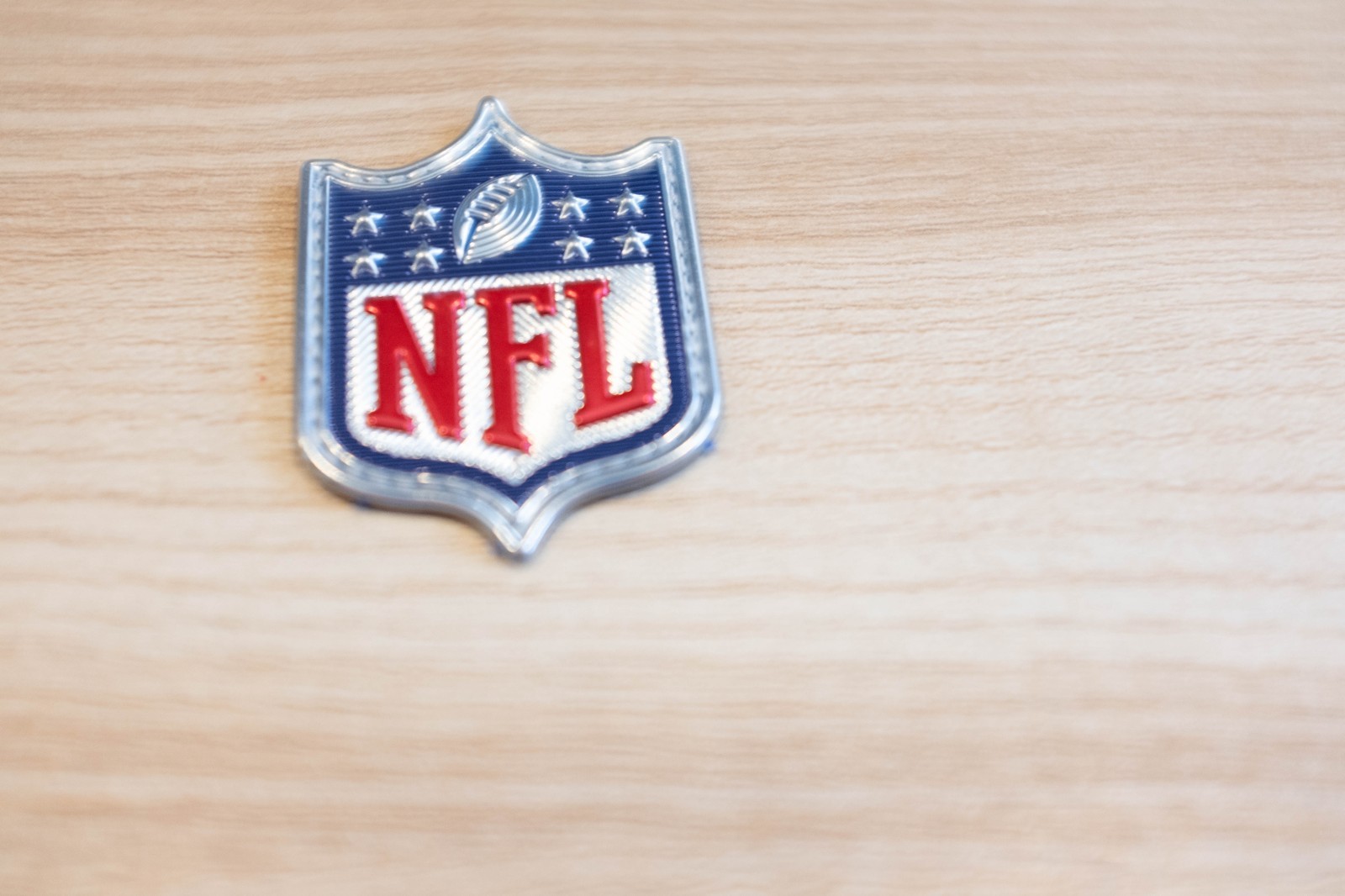 Silver NFL Shield MVP Plastic Jersey Patch