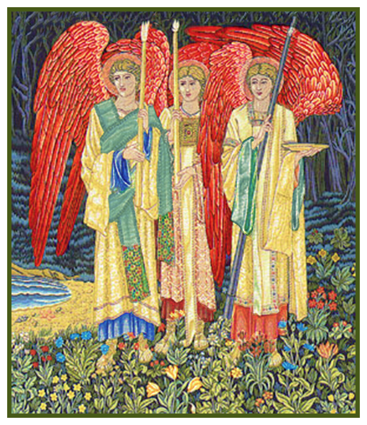 William Morris Medieval Angels from Vision Tapestry Counted Cross Stitch Pattern