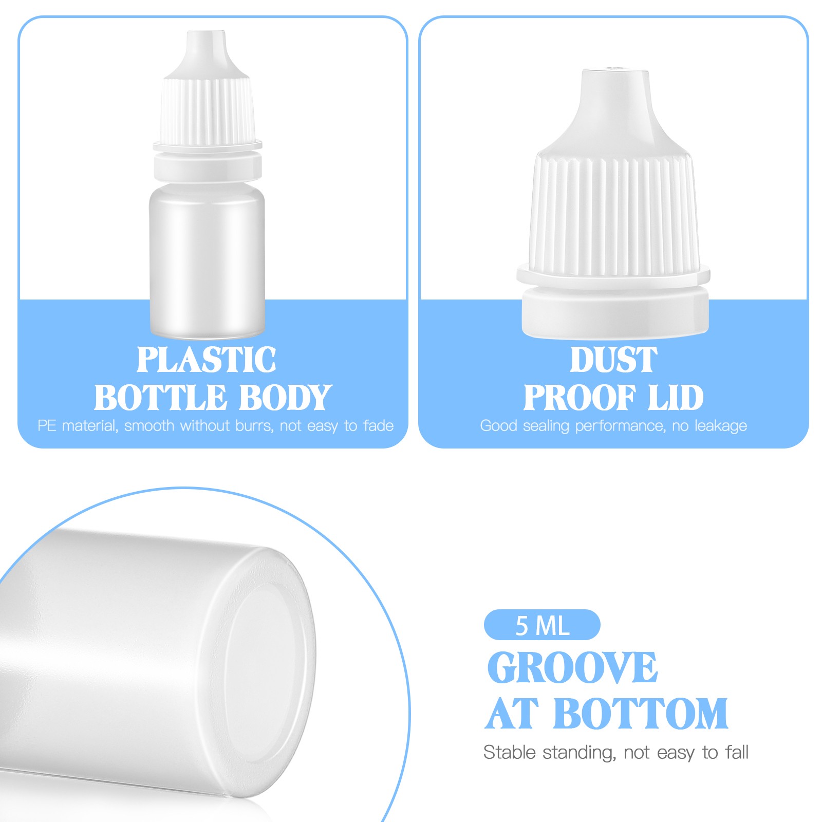 10 Pcs Goteros De Plastico Empty Bottles Dropper Fine Workmanship Ear