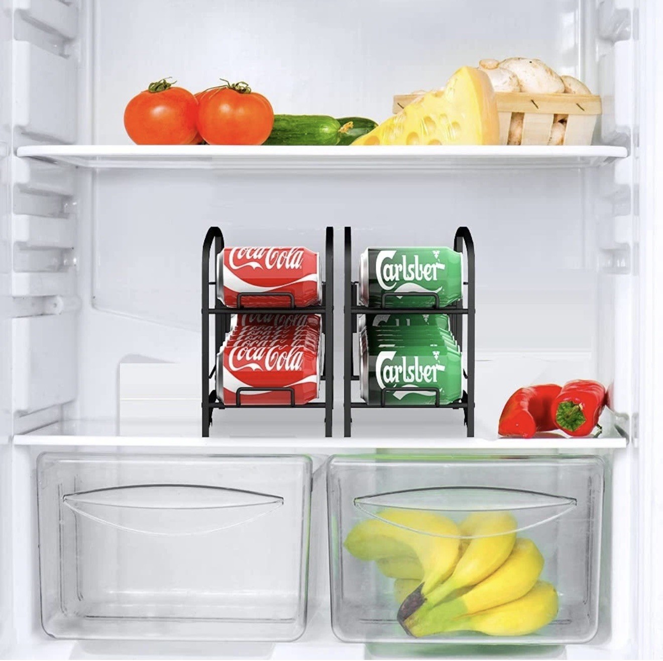 Stackable Beverage Can Dispenser Rack, Storage Organizer Holder for Canned