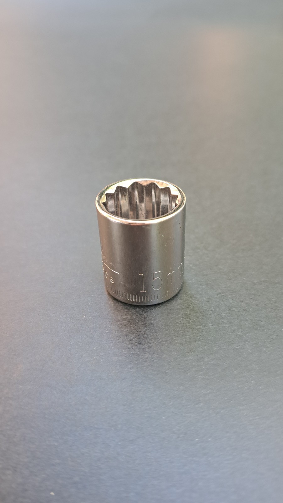 CRAFTSMAN -G-44306 SHALLOW SOCKET  15mm  3/8” DRIVE  12 Pt  USA MADE.