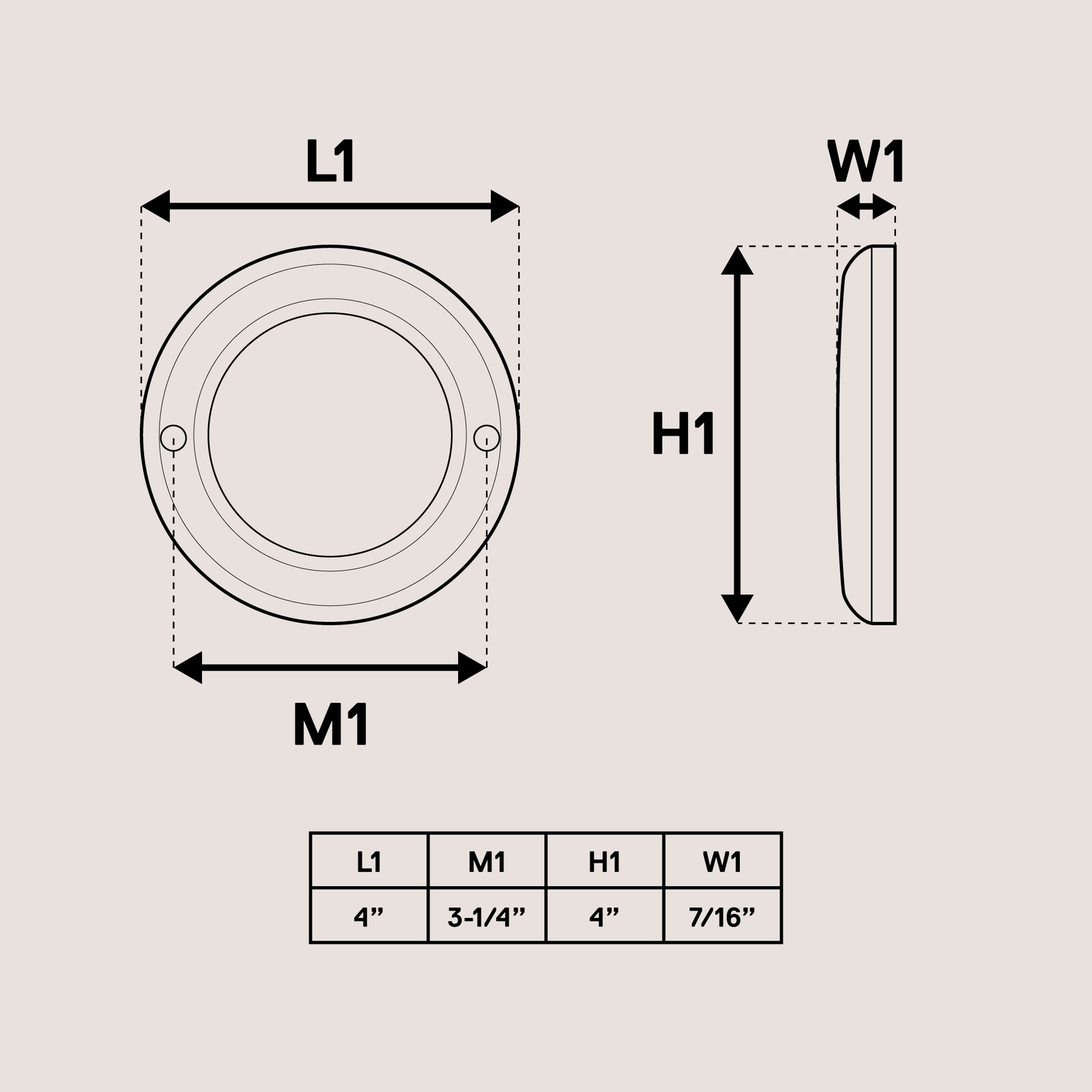 4pc 2.5 inch Round LED Marker Light Chrome Bezel